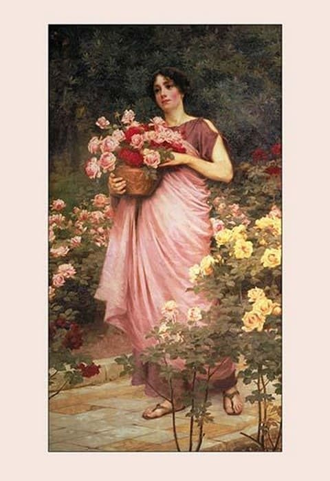 In a Garden of Roses by Richard Willes Maddox - Art Print