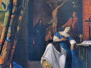 Allegory of Faith by Johannes Vermeer - Art Print