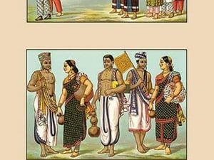 Colorful Costumes of India by Auguste Racinet - Art Print