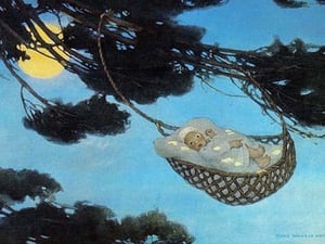 Boy in Hassoc Tree by Jesse Willcox Smith - Art Print