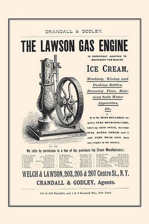 The Lawson Gas Engine - Art Print