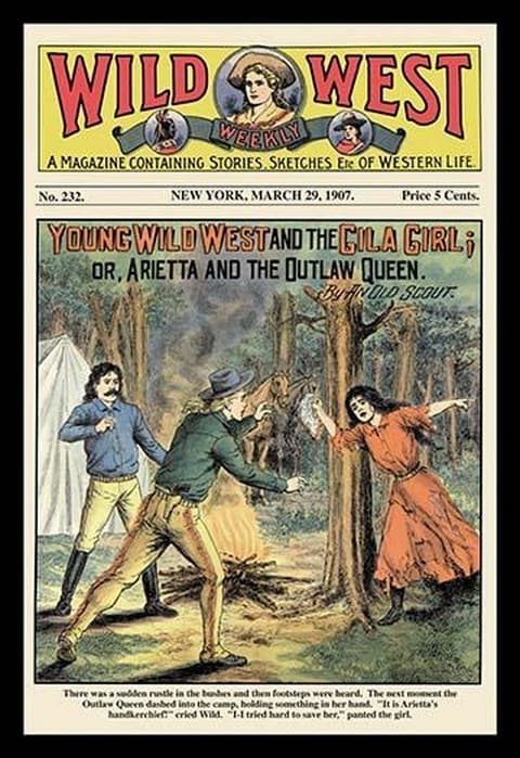 Wild West Weekly: Young Wild West and the Gila Girl - Art Print