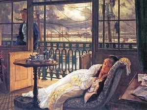 A Storm moves over by James Tissot - Art Print