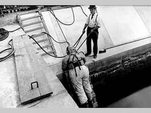 Early Diving in Philadelphia by FREE LIBRARY OF PHILADELPHIA - Art Print