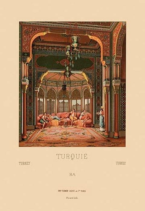 A Turkish Interior by Auguste Racinet - Art Print