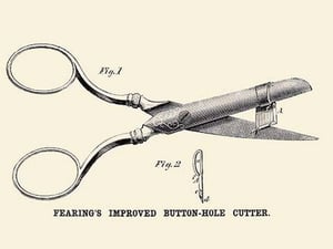 Fearing Improved Button-hole Cutter - Art Print