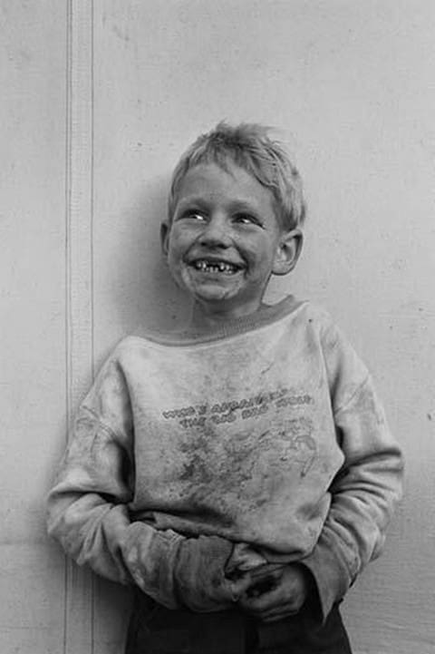 Migrant child in Shafter camp by Dorothea Lange - Art Print