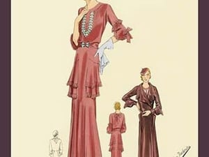 Pink Daytime Dress and Overcoat by Atelier Bachroitz - Art Print