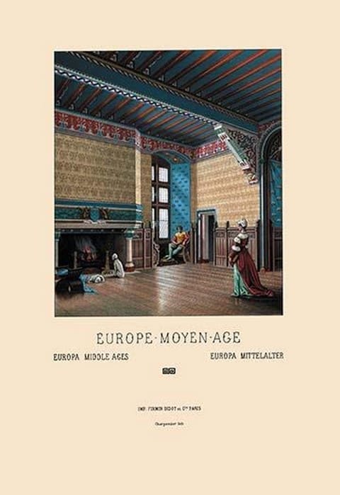 A Fifteenth Century French Interior by Auguste Racinet - Art Print