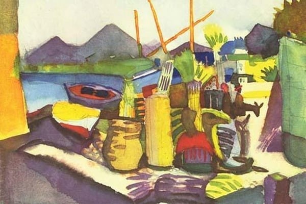 Look in a lane by August Macke - Art Print