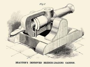 Brayton's Improved Breech-loading Cannon - Art Print