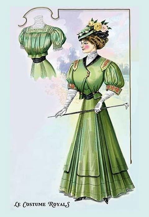 Le Costume Royals: Stylish Emerald - Art Print