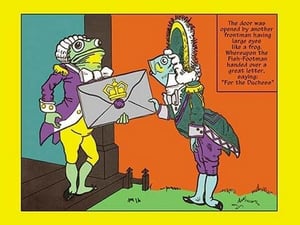 Alice in Wonderland: Frontman and Footman by John Tenniel - Art Print