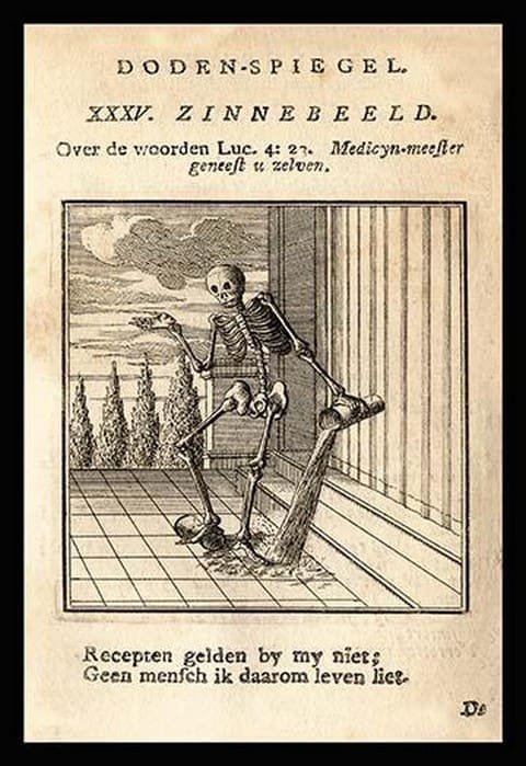 Skeleton Dancing on Ashes - Art Print