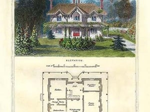 A Cottage Ornee by Richard Brown - Art Print