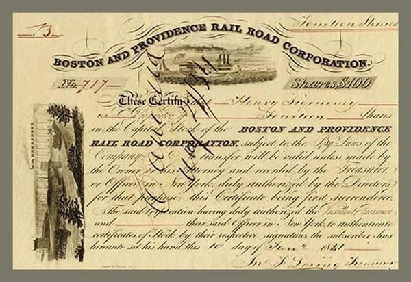 Boston and Providence Rail Road Corporation - Art Print