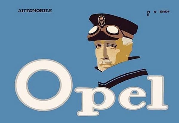 Opel Automobile by Hans Rudi Erdt - Art Print
