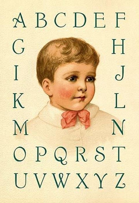 Big Boy's Alphabet by Ida Waugh - Art Print