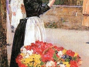 Flower girl by Frederick Childe Hassam - Art Print