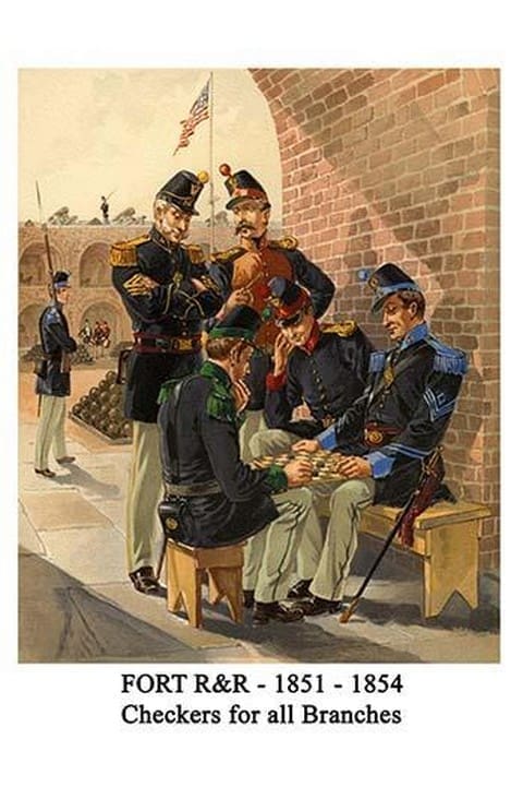 Fort R&R - 1851 - 1854 - Checkers For All Branches By Henry Alexander Ogden - Art Print