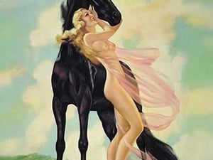 Mindy with her Stallion by Haten - Art Print