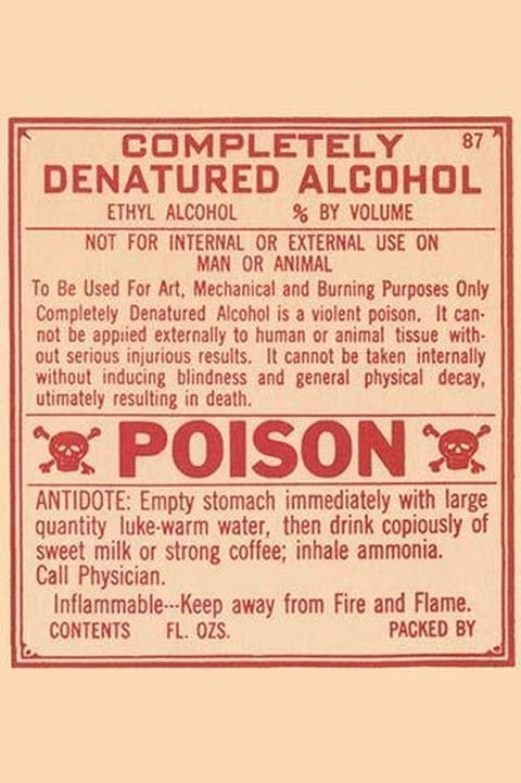 Completely Denatured Alcohol - Art Print