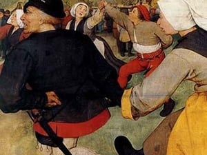 Dance of the Peasants - Detail - by Pieter the Elder Brueghel #3 - Art Print