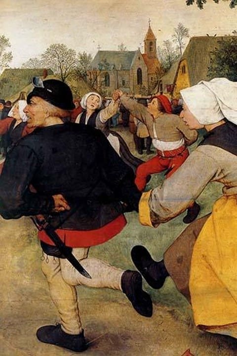 Dance of the Peasants - Detail - by Pieter the Elder Brueghel #3 - Art Print