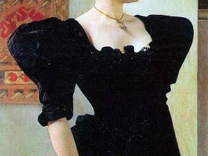 Portrait of Marie Breunig by Gustav Klimt - Art Print