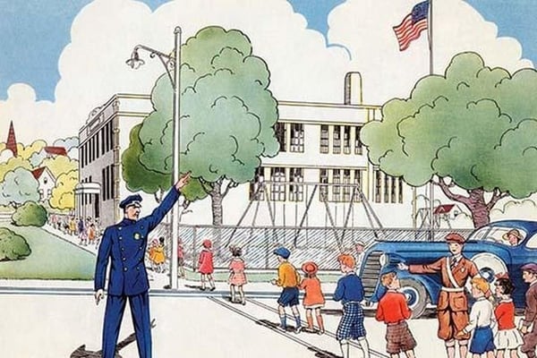 The School Day Begins by Julia Letheld Hahn - Art Print