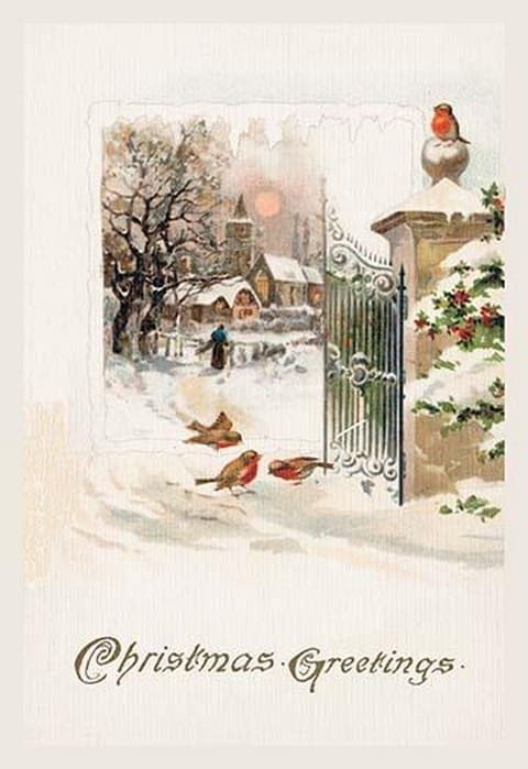 Christmas Robins - Art Print