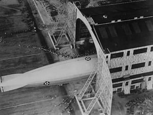 Dirigible at Hangar - Art Print