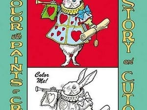 Alice in Wonderland: The White Rabbit - Color Me! by John Tenniel - Art Print