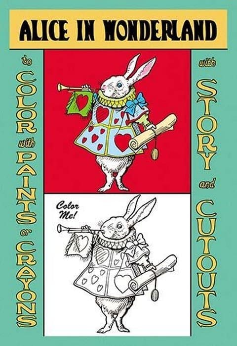 Alice in Wonderland: The White Rabbit - Color Me! by John Tenniel - Art Print