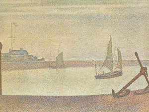 The Channel at Gravelines in the Evening by Georges Seurat #2 - Art Print