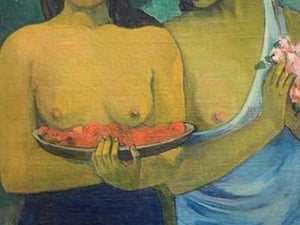 Two Tahitian Women by Paul Gauguin - Art Print