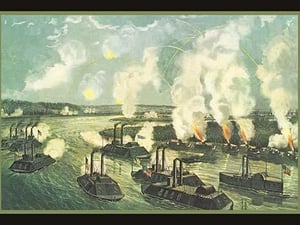 Bombardment and Capture of Island 'Number Ten' - Art Print