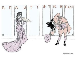 Beauty and the Beast - The Bow by Walter Crane - Art Print