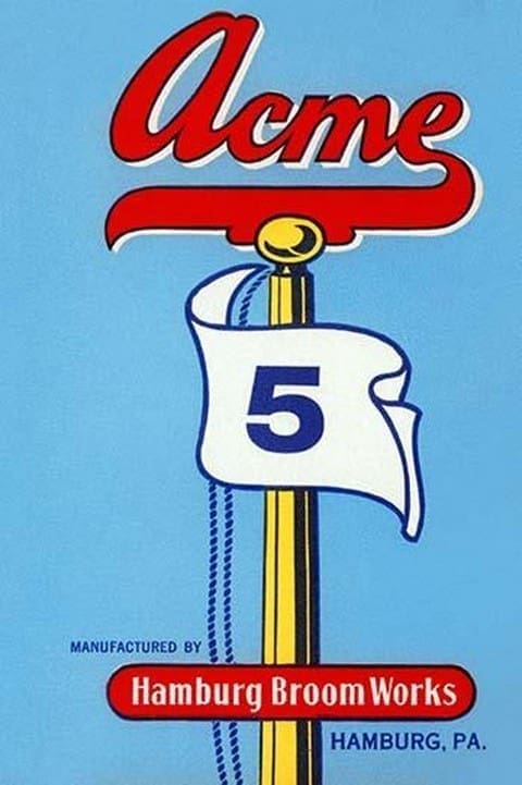 Acme 5 Broom Label - Art Print