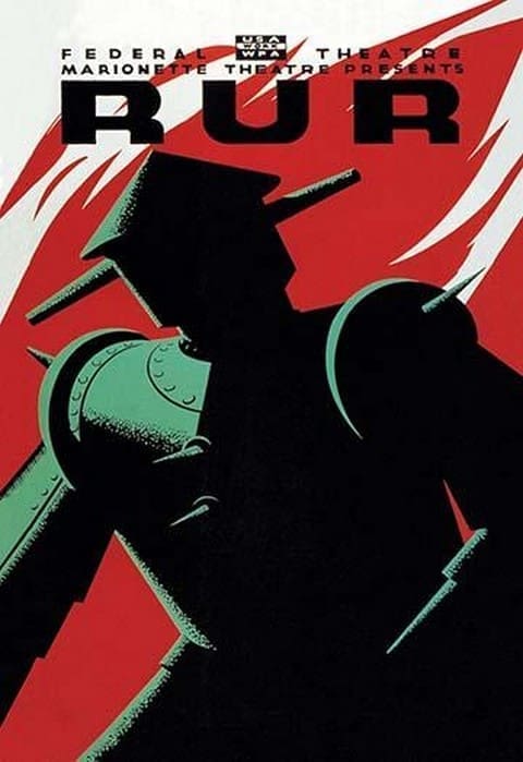 Marionette Theater Presents RUR (Rossum's Universal Robots) by WPA - Art Print