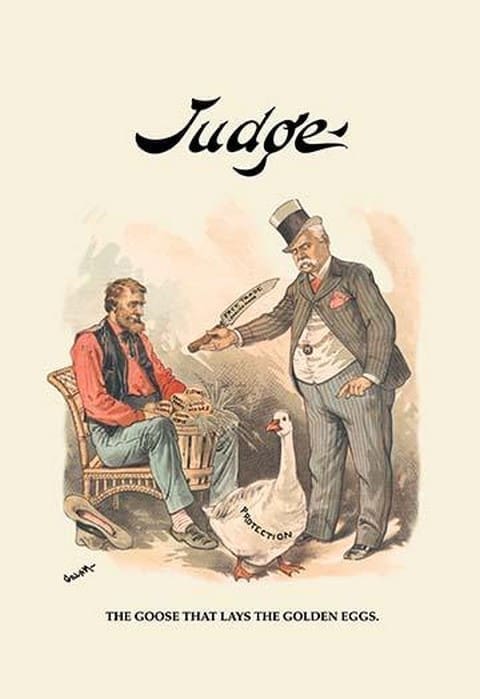 Judge: The Goose That Lays the Golden Eggs by Bernhard Gillam - Art Print
