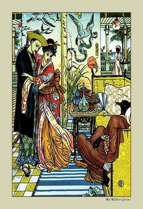 Aladdin Watches as Magician Dies by Walter Crane - Art Print