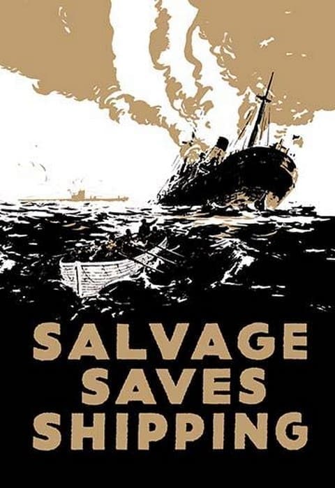 Salvage Saves Shipping by E. Oliver - Art Print