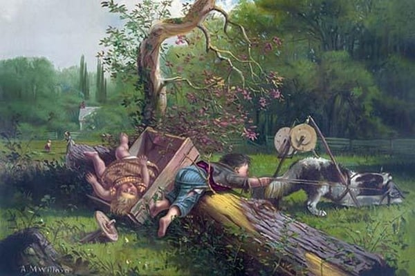 Hare is Caught by J.F. Ryder - Art Print