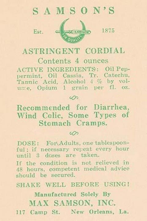 Samson's Astringent Cordial - Art Print