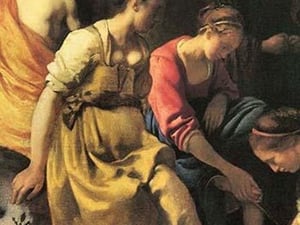 Diana and Her Nymphs by Johannes Vermeer - Art Print
