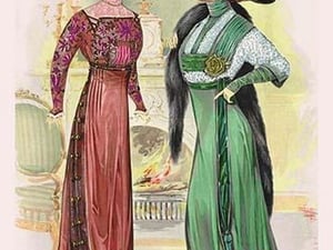Le Costume Royals: Ladies in Ostrich Feathered Hats - Art Print