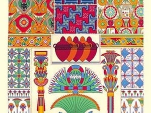 Egyptian D cor by Auguste Racinet - Art Print