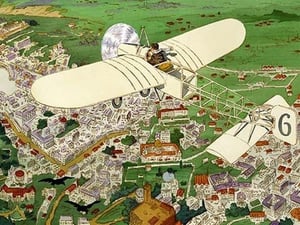 Rome to Paris by air non-stop - Art Print