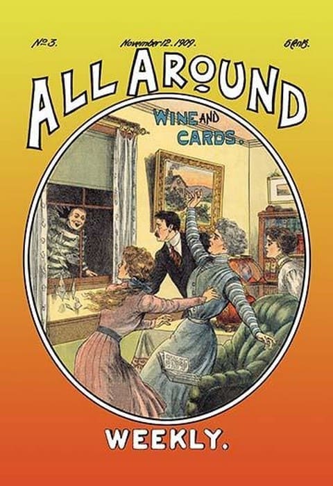 All Around Weekly: Wine and Cards - Art Print